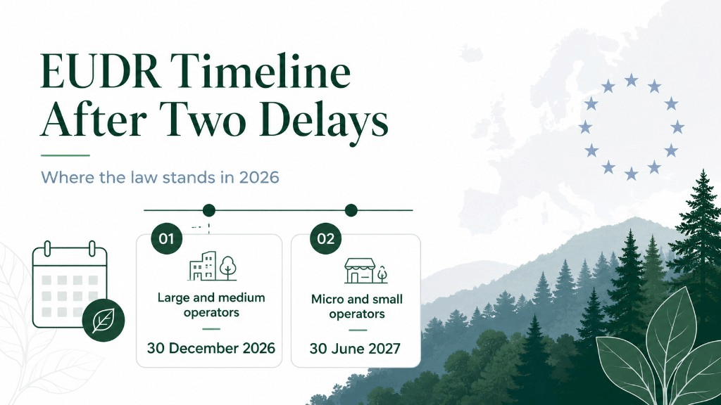 The EUDR timeline after two delays: where the law stands in 2026
